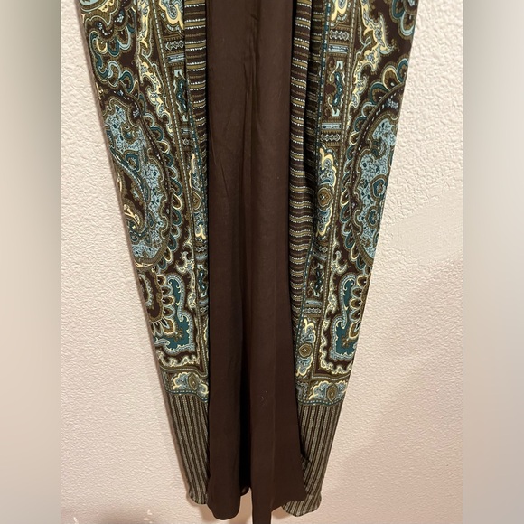 Rozae Nichols Vintage Y2K Indie Boho Paisley 100% Silk Maxi Dress USA Size Small - Picture 14 of 16